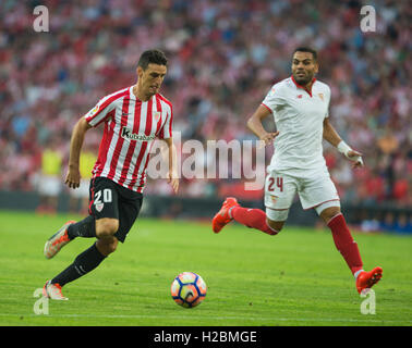 20 Aritz Aduriz , 24 .Mercado j6 jeu de la Liga Santander la saison 2016-2017 entre l'Athletic Club Bilbao et Séville FC Banque D'Images