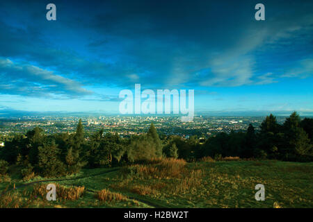 Glasgow et les Campsie Fells de Cathkin Braes Country Park, Glasgow Banque D'Images