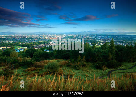 Glasgow et les Campsie Fells de Cathkin Braes, Glasgow Banque D'Images