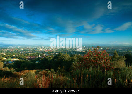 Glasgow et les Campsie Fells de Cathkin Braes Country Park, Glasgow Banque D'Images