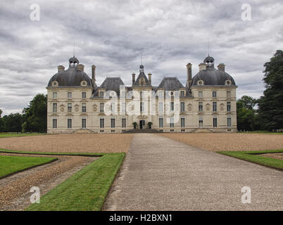 Château de Cheverny en Val de Loire, France - 10 juillet 2012 - à l'avant Banque D'Images