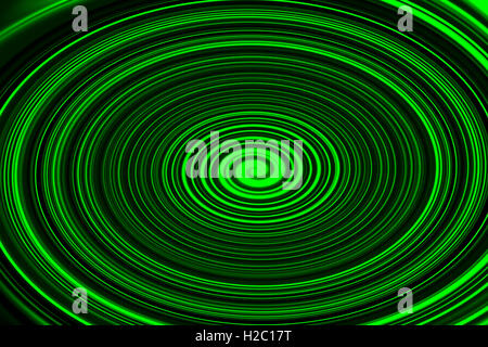 Arrière-plan de lignes abstraites vert tourbillonnant Banque D'Images