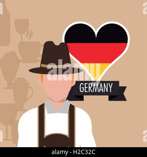 Image bière Oktoberfest Allemagne Illustration de Vecteur