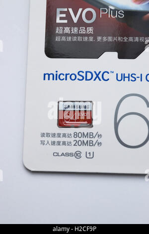 Samsung 64GO MicroSDHC UHS-EVO Plus I Banque D'Images