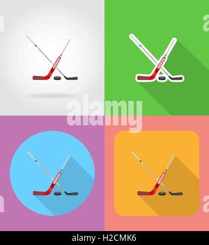 Icônes télévision hockey vector illustration isolé sur fond blanc Illustration de Vecteur