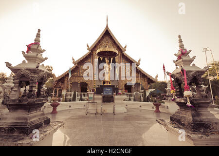 Wat Phra Singh temple à Chiang Mai, Thaïlande. Banque D'Images