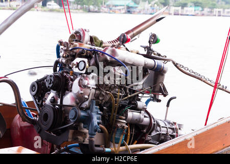 Close up de moteur de bateau Banque D'Images