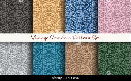 Ensemble de modèles intégrés dans un style vintage. Vector illustration Illustration de Vecteur