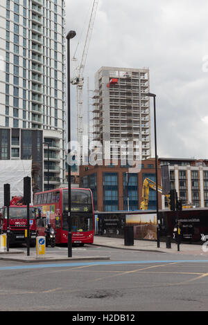 Barratt Altitude, La construction de site à Aldgate, Londres Banque D'Images