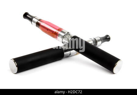 Big electronic cigarettes isolated on white Banque D'Images