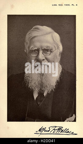 Une célébration organisée en l'honneur des contributions de Charles Darwin et Alfred Russel Wallace à la biologie évolutive, mettant l'accent sur leurs théories révolutionnaires. Banque D'Images