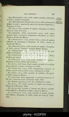 Un catalogue descriptif de la roche de spécimens dans le musée de géologie pratique (page 167) Banque D'Images