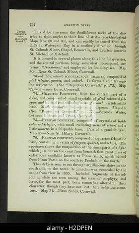 Un catalogue descriptif de la roche de spécimens dans le musée de géologie pratique (page 232) Banque D'Images