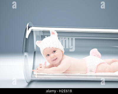 Nouveau-né en 3d tube in vitro Banque D'Images