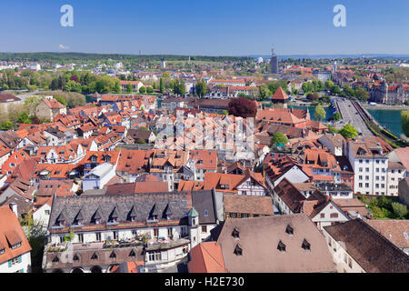 Vue sur centre historique à partir de la cathédrale, de Constance, le lac de Constance, Bade-Wurtemberg, Allemagne Banque D'Images