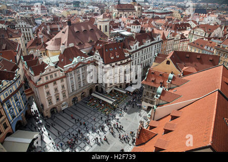 Vue depuis la tour vez à Prague Banque D'Images