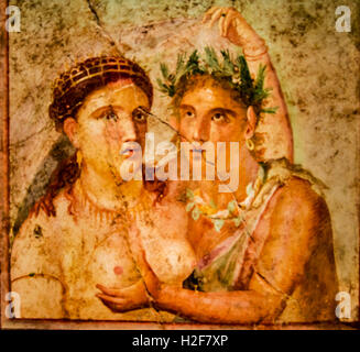 Fresque romaine de Pompéi Banque D'Images