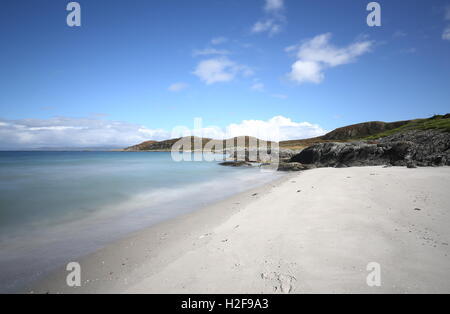 L'exposition longue de plage de la reine bagh na doirlinne île de Gigha Ecosse 30 septembre 2016 Banque D'Images