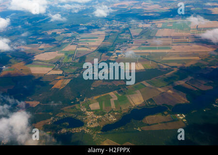 Vue aérienne de l'agriculture allemand Banque D'Images