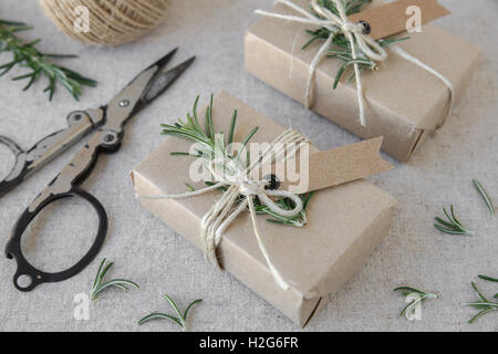 Cadeaux artisanat Eco mock up Banque D'Images