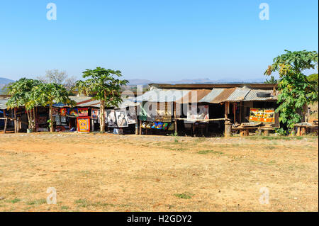 Marché de l'artisanat Swazi artisanat, vente de souvenirs et cadeaux, au Swaziland Banque D'Images