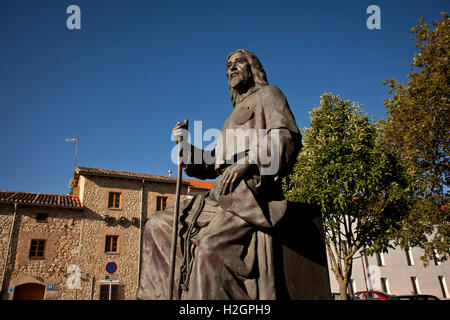 Statue religieuse le long du chemin de Saint Jacques, route Frances Banque D'Images