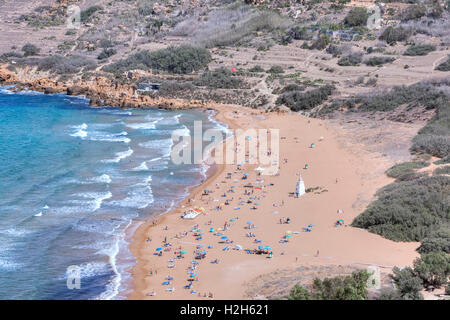 Ramla Bay, Gozo, Malte Banque D'Images