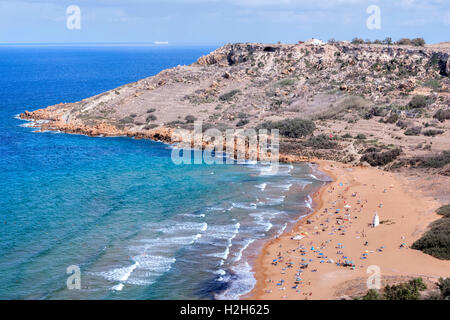 Ramla Bay, Gozo, Malte Banque D'Images