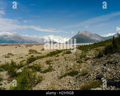 Photographie de la Glacier Kennicott dans Wrangell-Saint Elias National Park, près de McCarthy, de l'Alaska. Banque D'Images