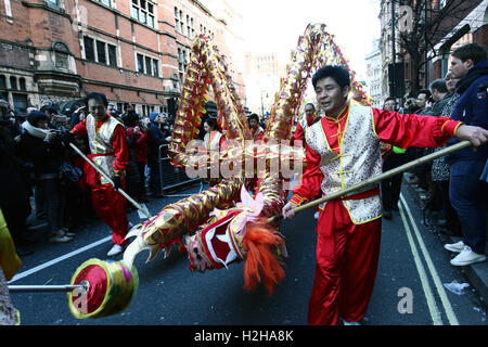 Défilé du Nouvel An chinois, Londres, Royaume-Uni. Banque D'Images