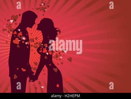 Couple Illustration de Vecteur