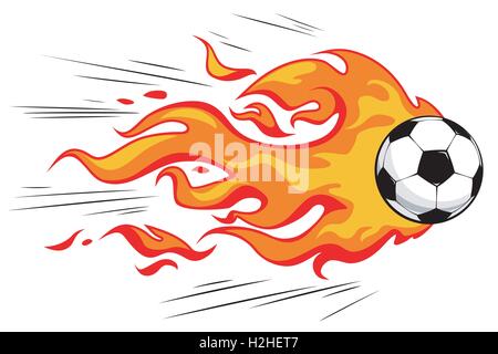 Flamy soccer ball Illustration de Vecteur