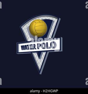 Le water-polo logo pour l'équipe et la coupe Illustration de Vecteur