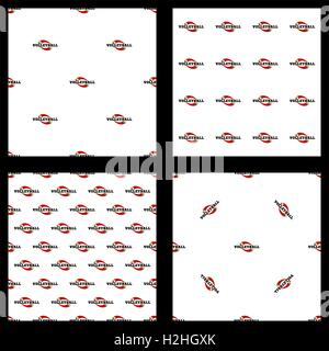 Définir une balle de volley-ball de motif. Illustration de Vecteur