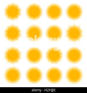 Icônes du soleil, vector illustration. Illustration de Vecteur