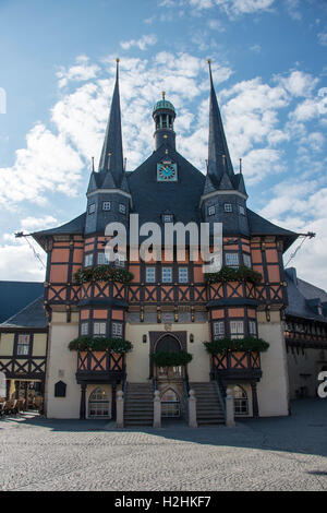 WERNIGERODE, ALLEMAGNE - 21 septembre 2016 : Hôtel de Ville de Wernigerode, Allemagne. Wernigerode est la capitale du district de Wer Banque D'Images