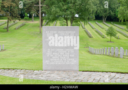 Cimetière militaire allemand à Cannock Chase, Staffordshire Banque D'Images