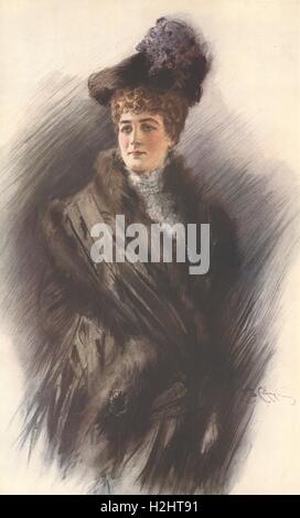 Caricature d'espion. HM La Reine Alexandra "Sa Majesté la Reine Alexandra'. Image. -. 1911 Banque D'Images