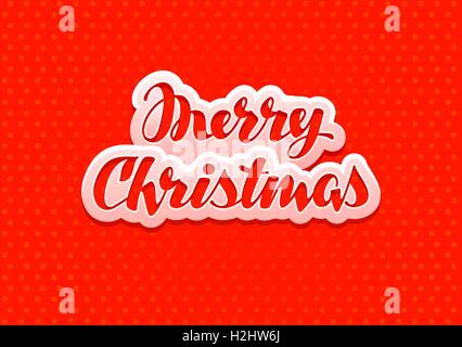 Vintage Joyeux Noël bannière rouge. Vector illustration Illustration de Vecteur