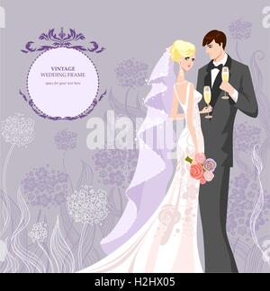 Invitation de mariage Illustration de Vecteur