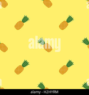 Ananas frais mûrs Seamless Pattern Banque D'Images