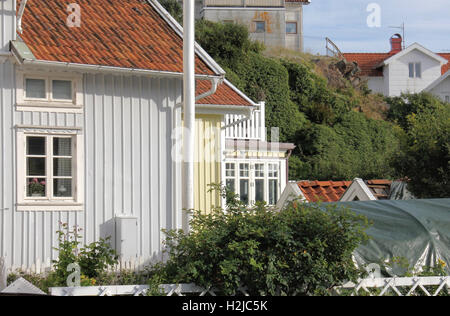 Maisons de la côte ouest de la Suède, dans Bohuslän Banque D'Images