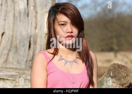 Filipina Model Richmond Park ... Banque D'Images