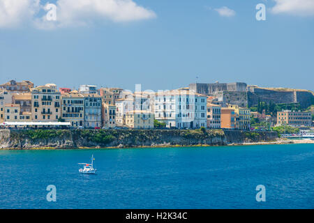 Vue sur la ville de Corfou en Grèce Banque D'Images