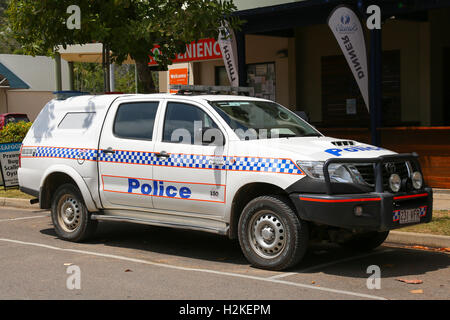 Voiture de police du Queensland en stationnement sur l'Ile magnétique Banque D'Images