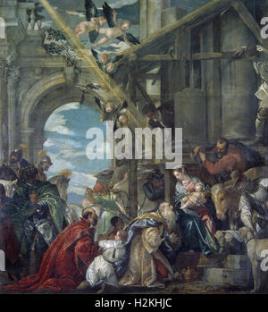 Paolo Véronèse - l'Adoration des Rois - 1573 Banque D'Images