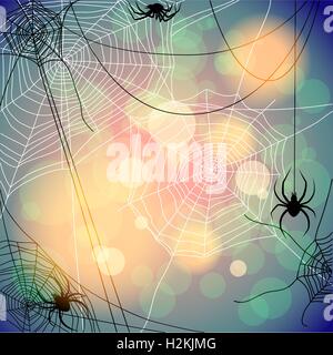 Araignées et web Illustration de Vecteur