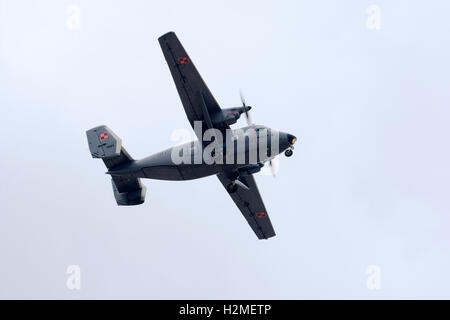 La marine polonaise PZL-Mielec M-28B1TD 1TD [1117 Bryza] au départ après avoir participé à l'Airshow International de Malte 2016 Banque D'Images