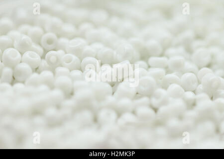 Perles de couleur blanche close up macro photo Banque D'Images