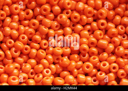 Perles de couleur orange close up macro photo Banque D'Images